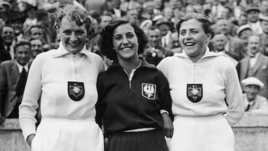 Medalistki olimpijskie w rzucie oszczepem z Berlina.