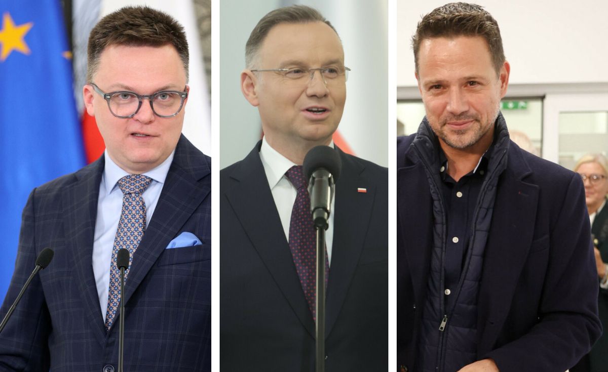 Szymon Hołownia, Andrzej Duda, Rafał Trzaskowski 