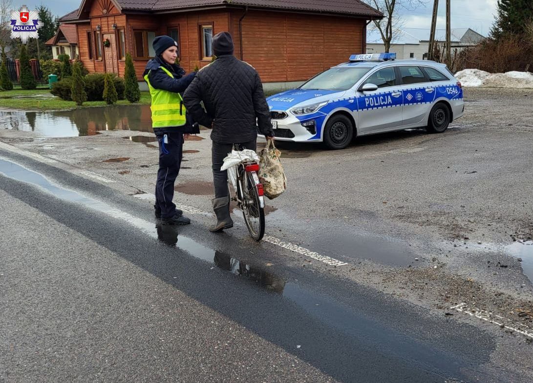 Badanie trzeźwości rowerzysty