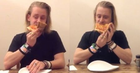 Macaulay Culkin... je pizzę. Przez 4 minuty!