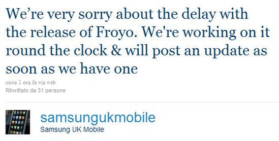 Samsung przeprasza za opóźnienia w wydaniu Froyo dla Galaxy S 2