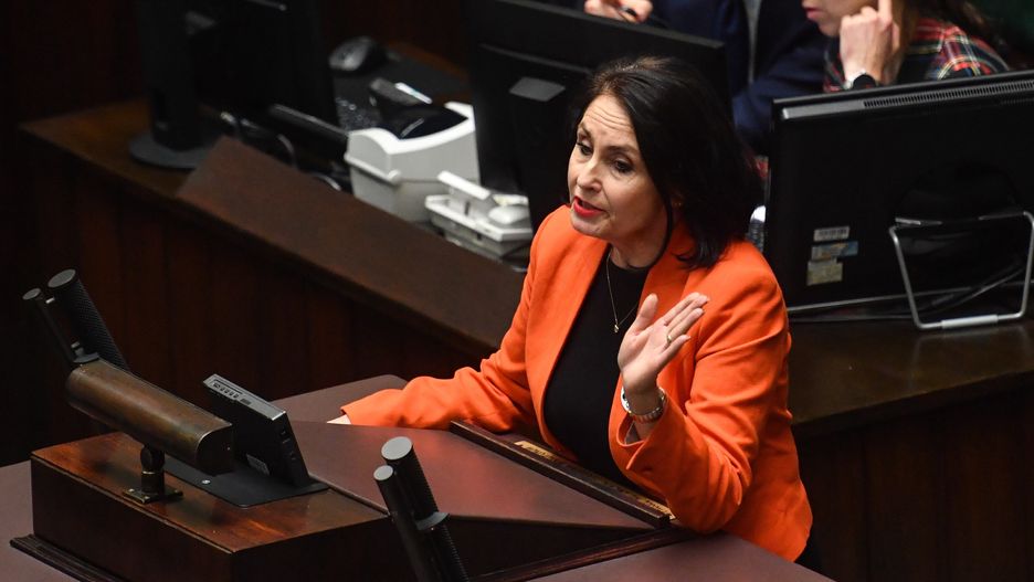 Agnieszka Wojciechowska van Heukelom
Warszawa, 17.01.2024. Pos�anka PiS Agnieszka Wojciechowska van Heukelom na sali obrad Sejmu w Warszawie, 17 bm. Sejm uchyli� immunitet pos�owi Konfederacji Grzegorzowi Braunowi. (aldg) PAP/Piotr Nowak
Piotr Nowak
10 10., polityk, polityka, posiedzenie, sala obrad, sala plenarna, sejm, sejmu, szef rm, szef rz�du, X kadencja, X kadencji, 2 2. posiedzenie posiedzenia