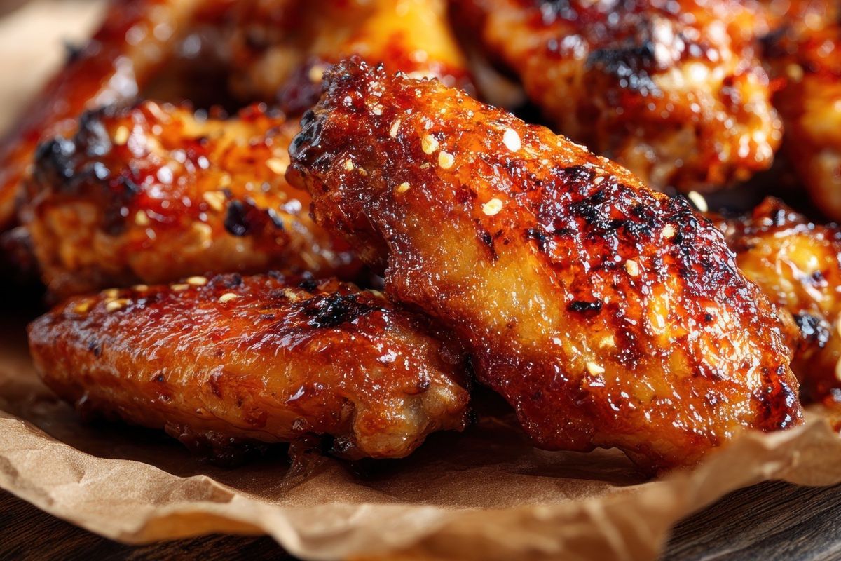 Pieczone skrzydełka w miodowo-cytrynowej glazurze