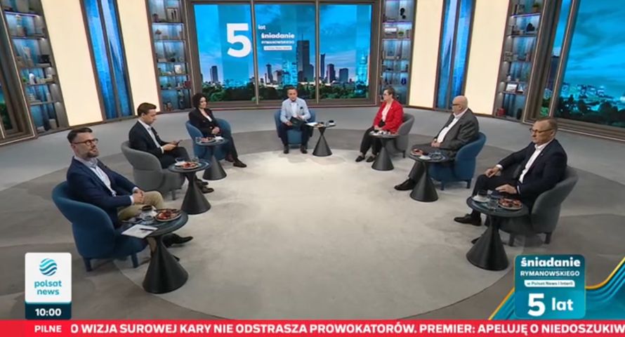 Jubileusz "Śniadania Rymanowskiego w Polsat News i Interii". Nowa scenografia