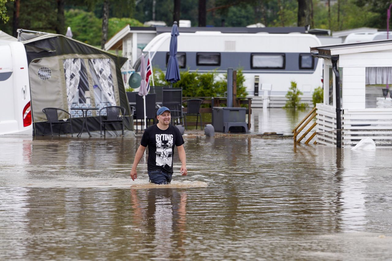 This is what the town of Beveroya in the Telemark region looked like on 22 July.