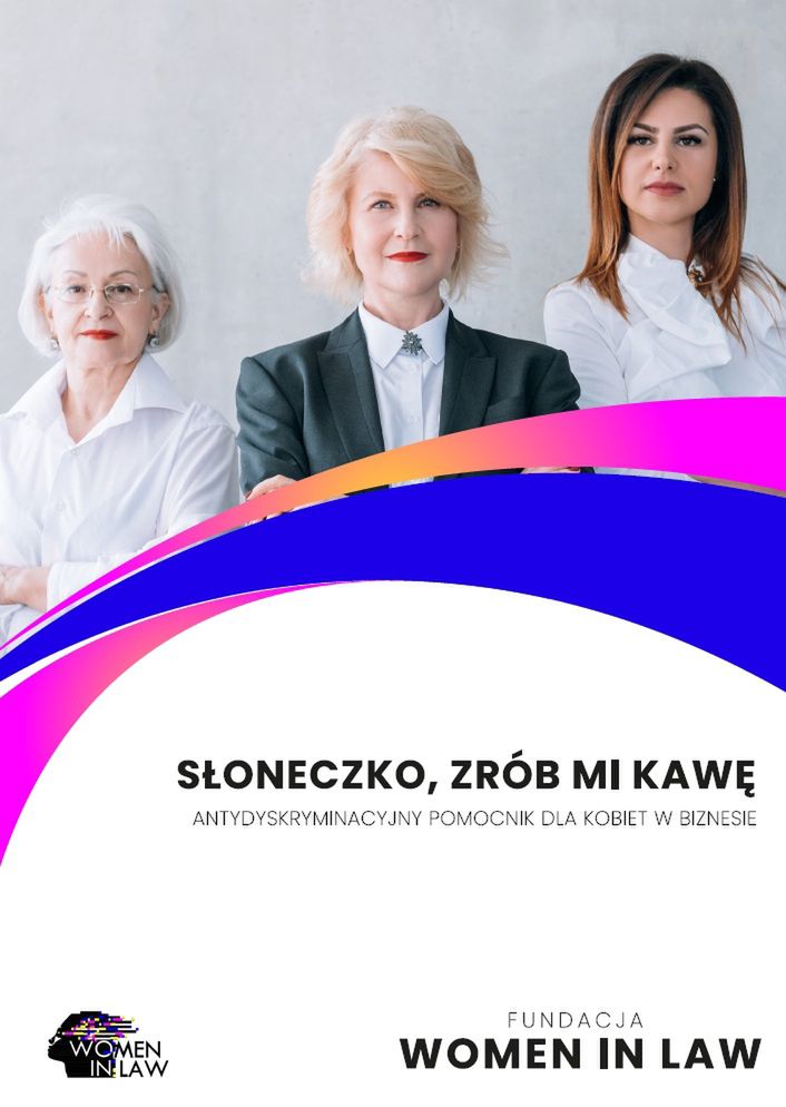 Okładka poradnika antydyskryminacjynego dla kobiet w biznesie "Słoneczko, zrób mi kawę"