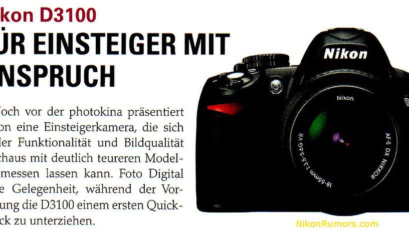 Plotki: mamy fotkę i parametry najnowszego Nikona D3100! 1