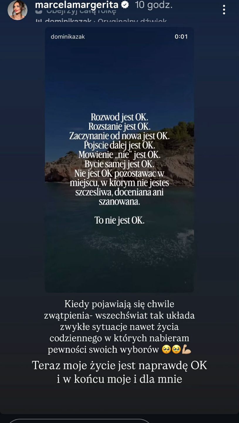 Marcela Leszczak wymownie