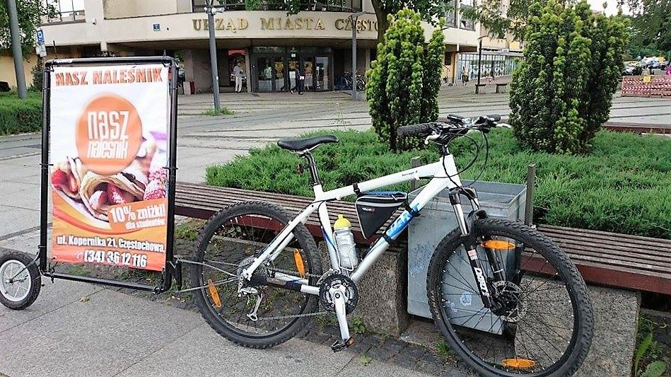 Mobilna reklama rowerowa spotBOX