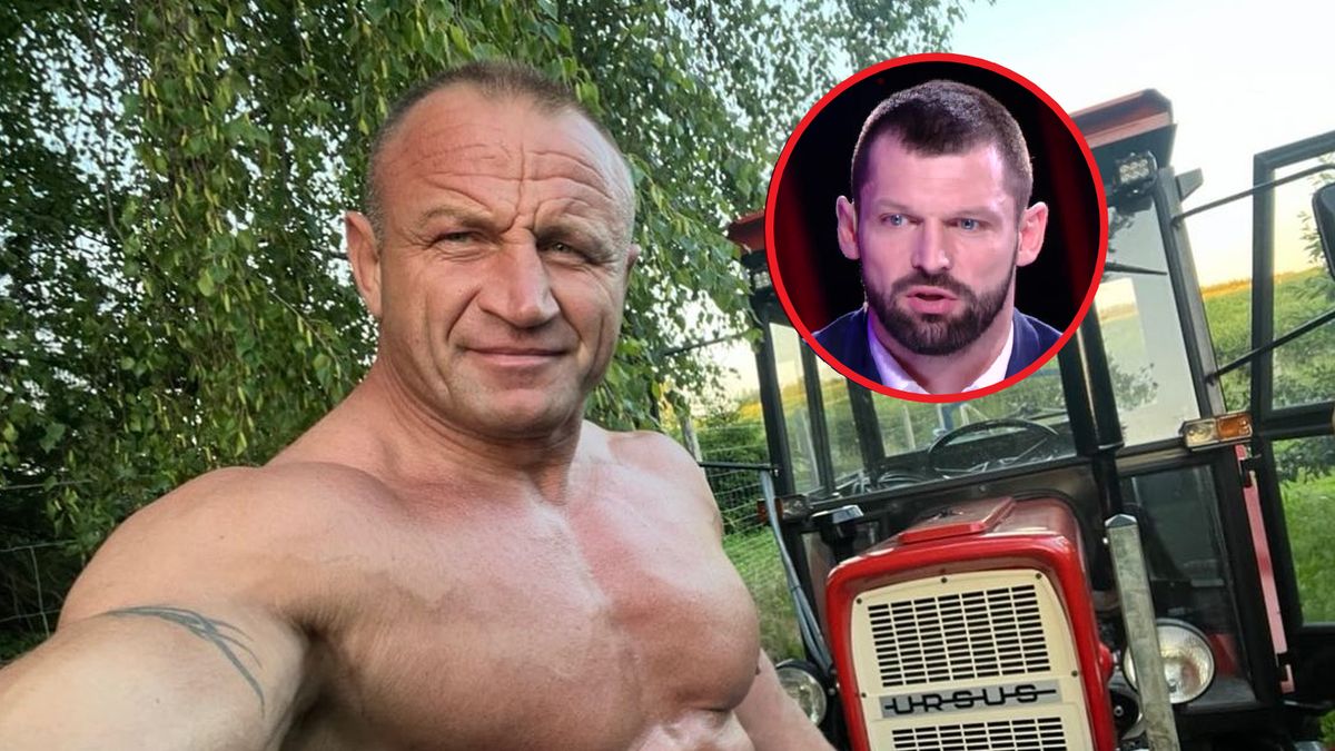 Na dużym zdjęciu Mariusz Pudzianowski, w ramce Szymon Kołecki 