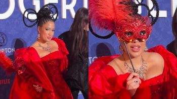 Patricia Kazadi uzbrojona w czerwoną kreację i XIX-wieczną biżuterię bryluje na "bridgertonowym balu" w Bukareszcie (FOTO)