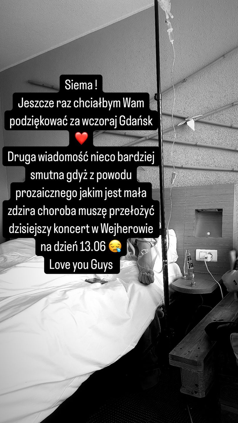 Michał Szpak odwołał koncert w Wejherowie