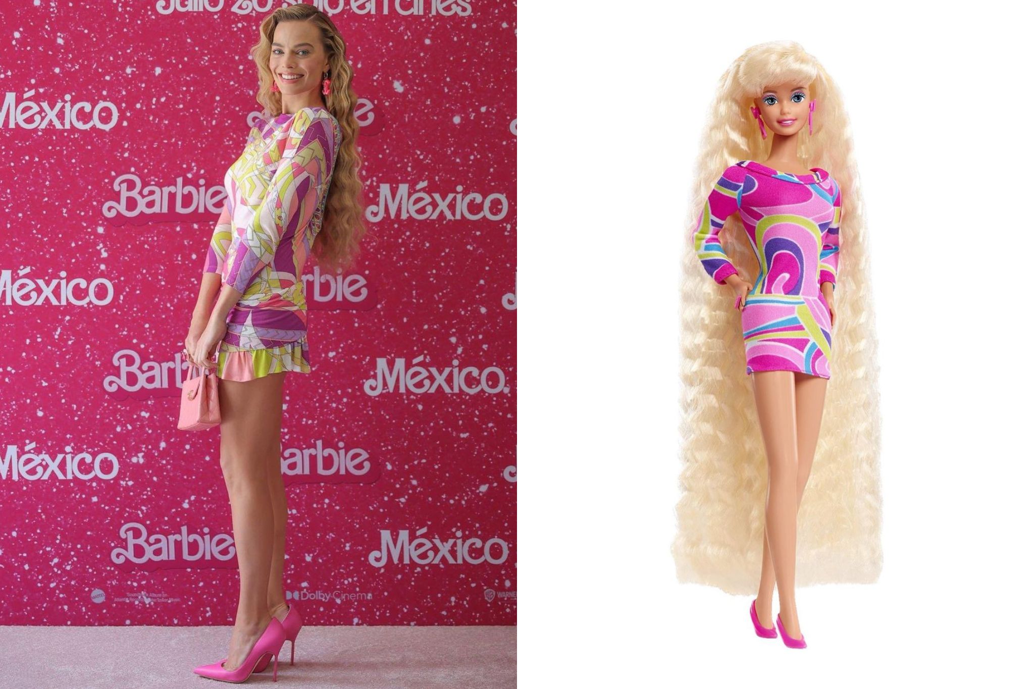 Margot Robbie w stylizacjach inspirowanych projektami lalek Barbie