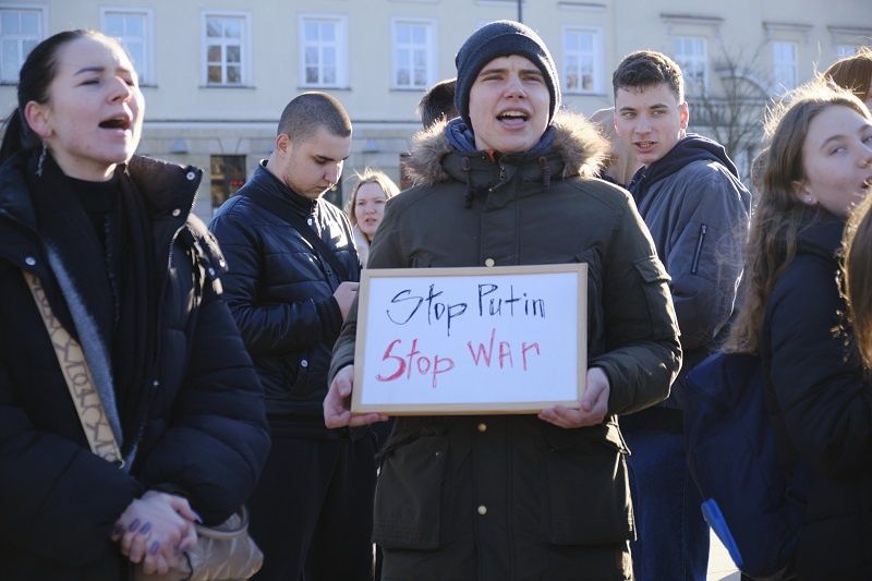 Wiec solidarności z Ukrainą w Lublinie