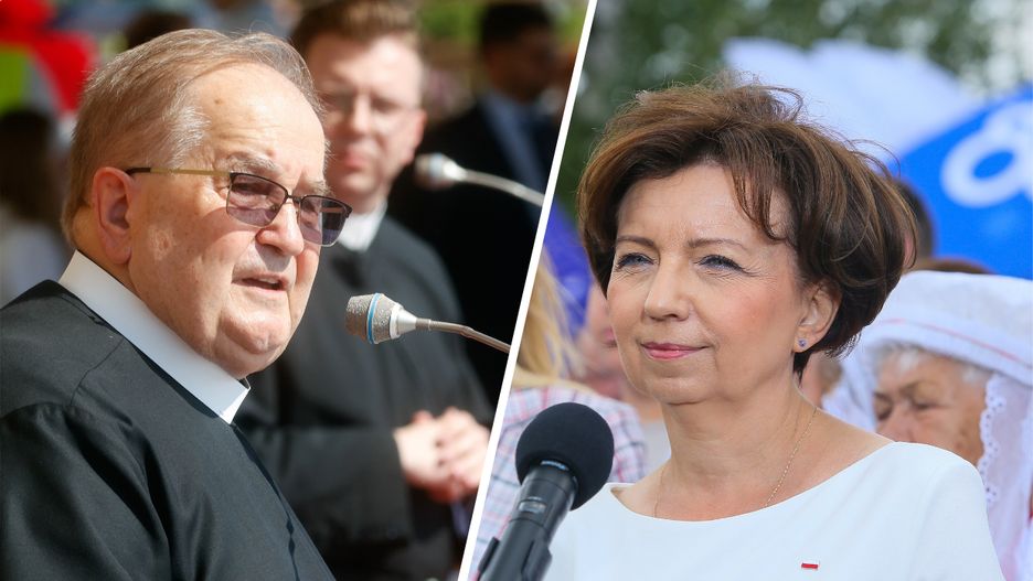 o. Tadeusz Rydzyk i minister rodziny Marlena Maląg