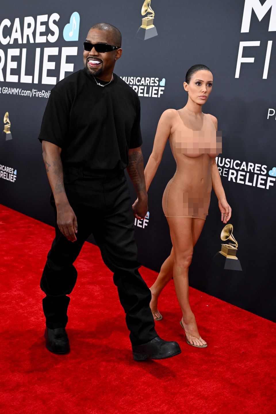 67th GRAMMY Awards - Arrivals
Kanye West, Bianca Censori at the 67th GRAMMY Awards held at the Crypto.com Arena on February 2, 2025 in Los Angeles, California. (Photo by Gilbert Flores/Billboard via Getty Images)
Gilbert Flores