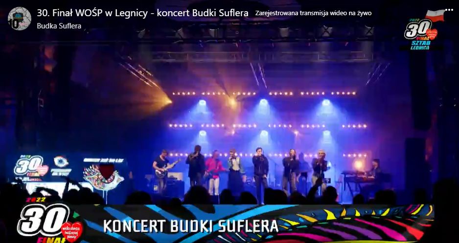 Jacek Kawalec występuje z Budką Suflera na finale WOŚP 