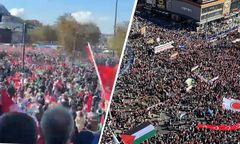 Propalestyńskie marsze w Turcji. Na ulicach setki tysięcy ludzi