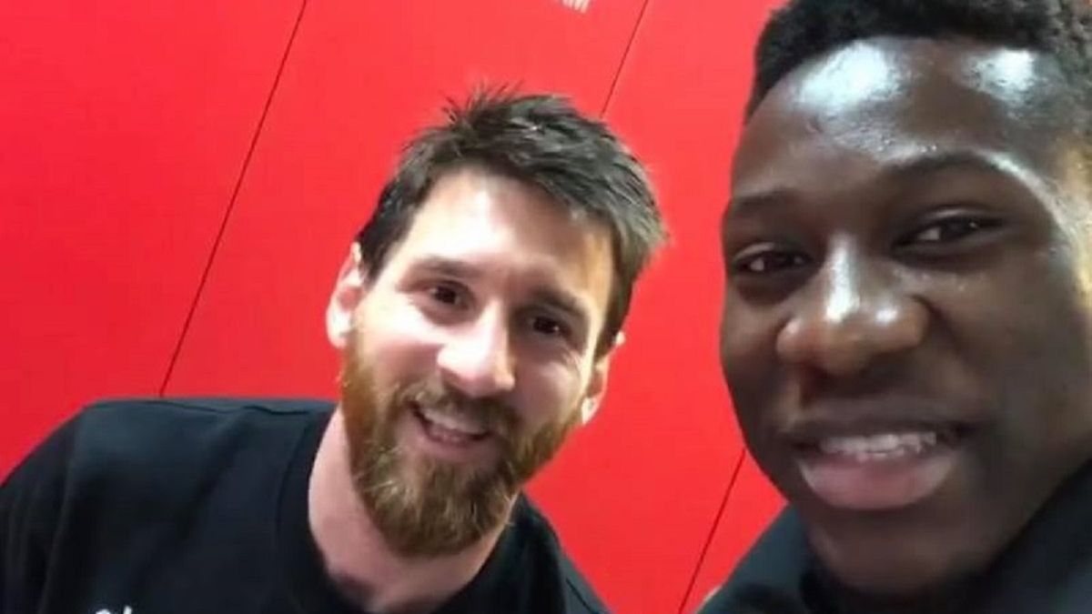 Andre Onana w towarzystwie Lionela Messiego