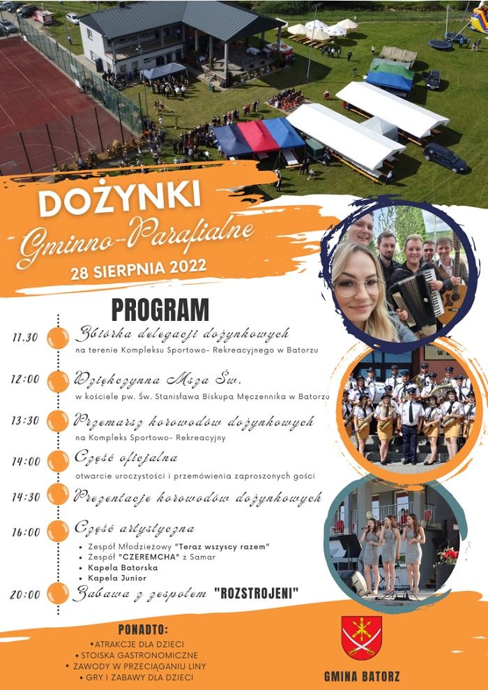 Dożynki Gminy Batorz 2022 - program