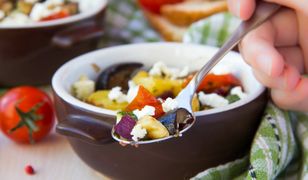 Pieczony gulasz jak ratatouille z dodatkiem fety