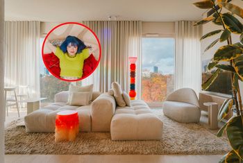 Neony, rośliny i plaża - zachwycający apartament Red Lipstick Monster od NOKE Architects