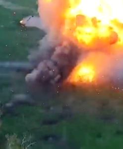 Gigantyczna eksplozja rosyjskiego czołgu T-80BV. Ukraińska artyleria w akcji