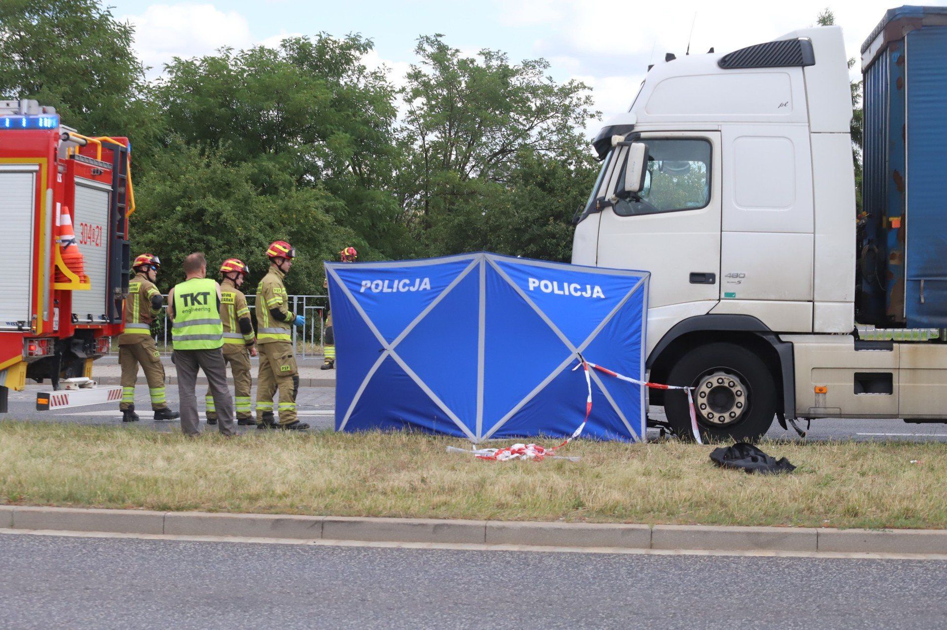 04.07.2025. Rowerzysta śmiertelnie potrącony przez ciężarówkę.