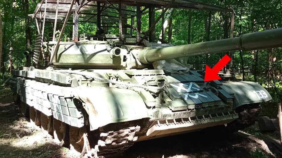 T-62M w Ukrainie z nowym symbolem