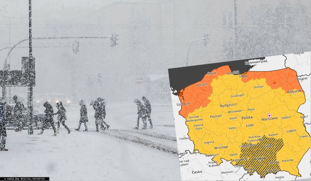 IMGW ostrzega: burze śnieżne nawiedziły Polskę. 22 tysiące odbiorców bez prądu 