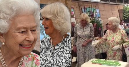 Krzepka królowa Elżbieta WYWIJA MIECZEM przed nosem księżnej Camilli (ZDJĘCIA)