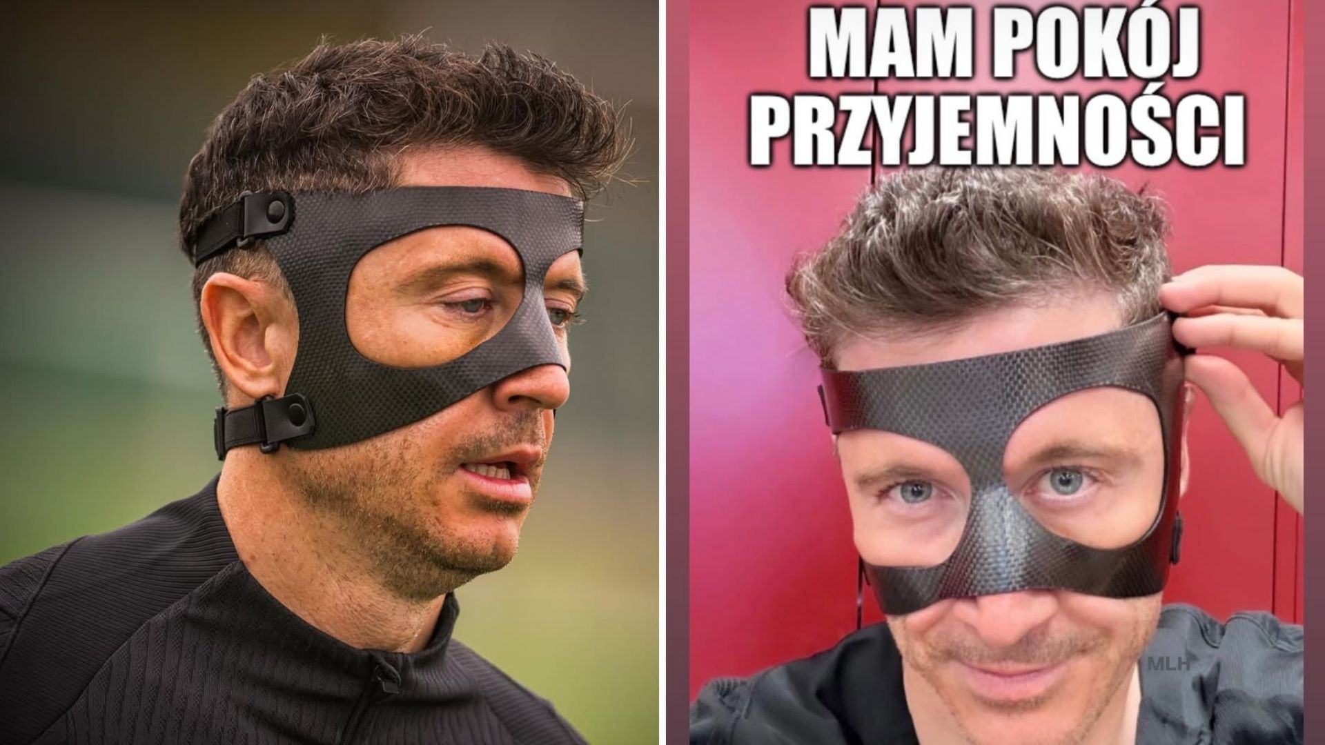 Memy o Robercie Lewandowskim w masce zalewają sieć