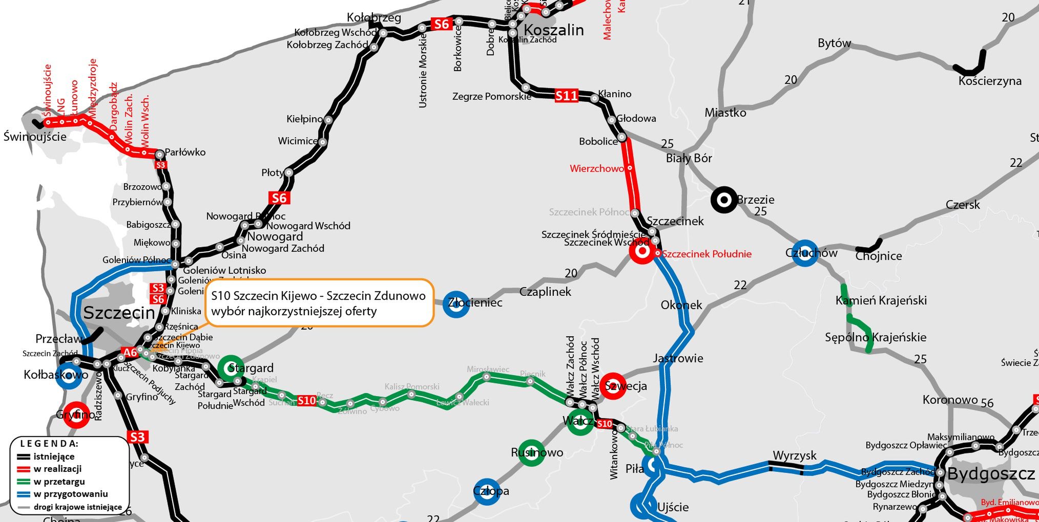 Mapa realizacji inwestycji