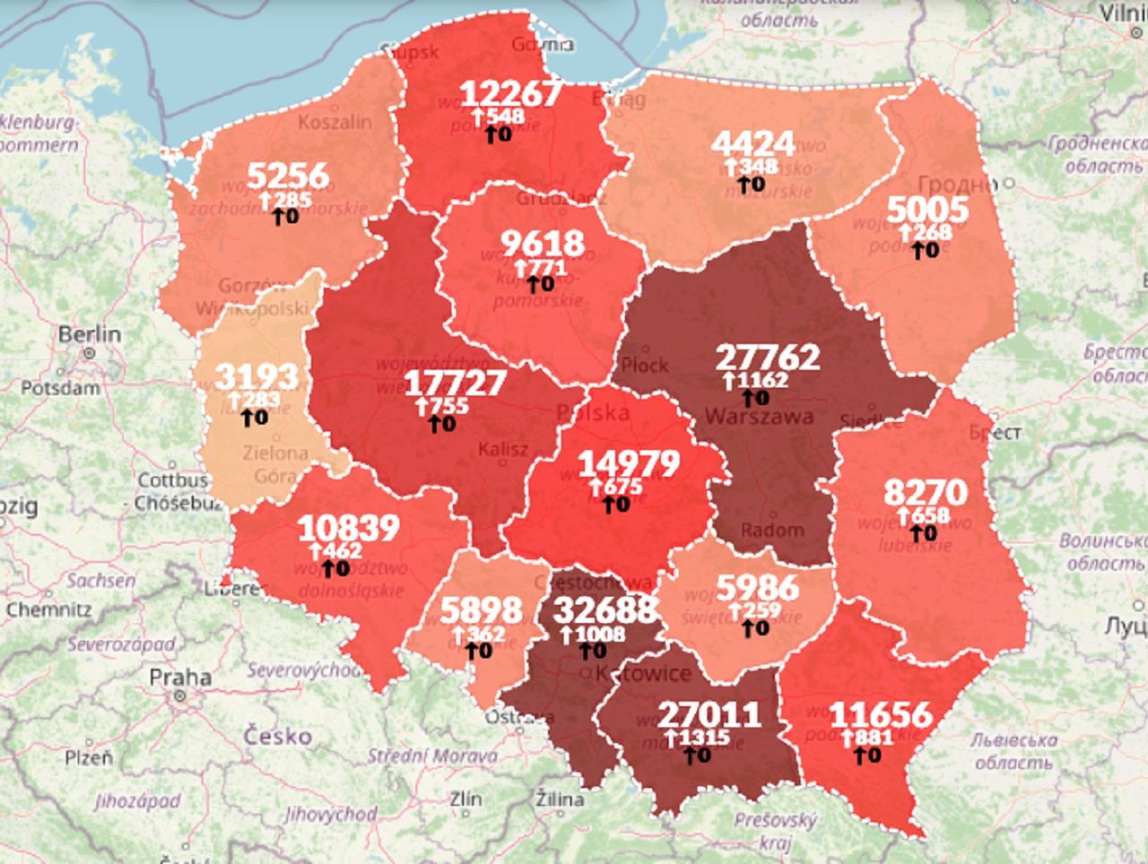 Koronawirus w Polsce. Aktualna mapa zakażeń