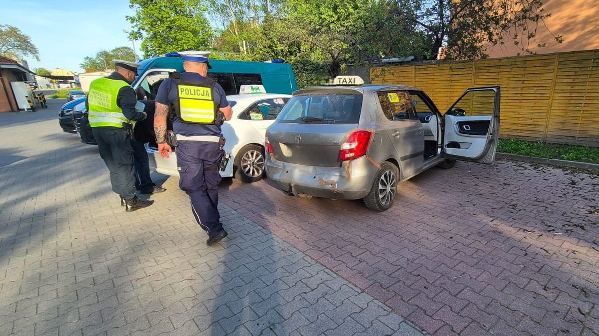 Policja oraz ITD prowadzili kontrolę taksówek.