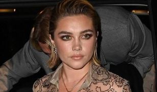 Bezkompromisowa Florence Pugh. Na wieczór wybrała prześwitujący zestaw