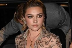 Bezkompromisowa Florence Pugh. Na wieczór wybrała prześwitujący zestaw