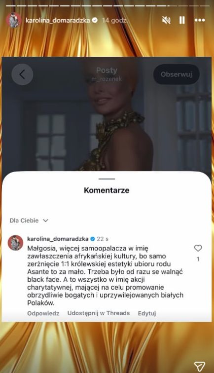 Karolina Domaradzka o stylizacji Rozenek
