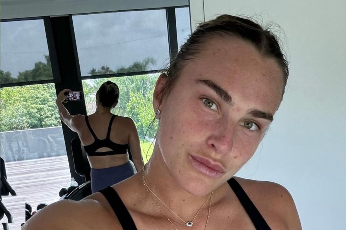 Aryna Sabalenka w czasie przygotowań do turnieju w Waszyngtonie
