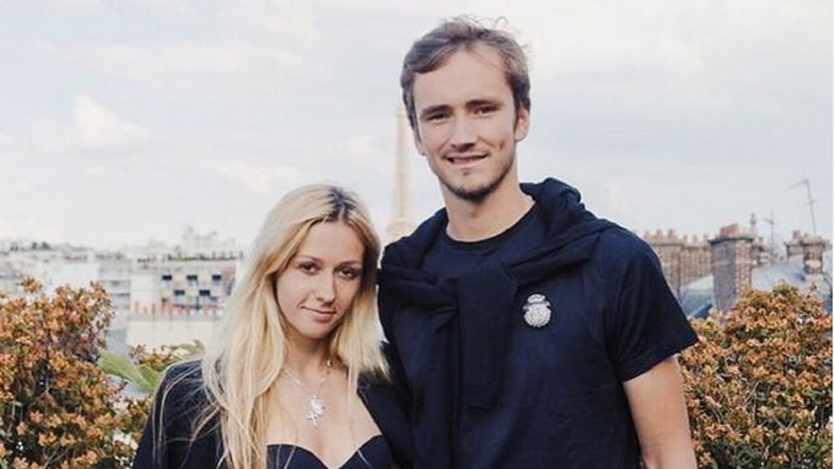 Danił Miedwiediew z żoną