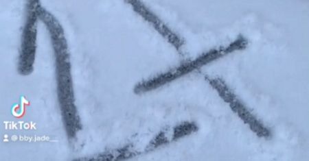 Tajemniczy napis na śniegu. Zobaczyła to i wezwała policję