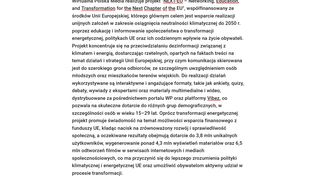 Wirtualna Polska Media realizuje projekt "NEXT-EU – Networking, Education, and Transformation for the Next Chapter of the EU"