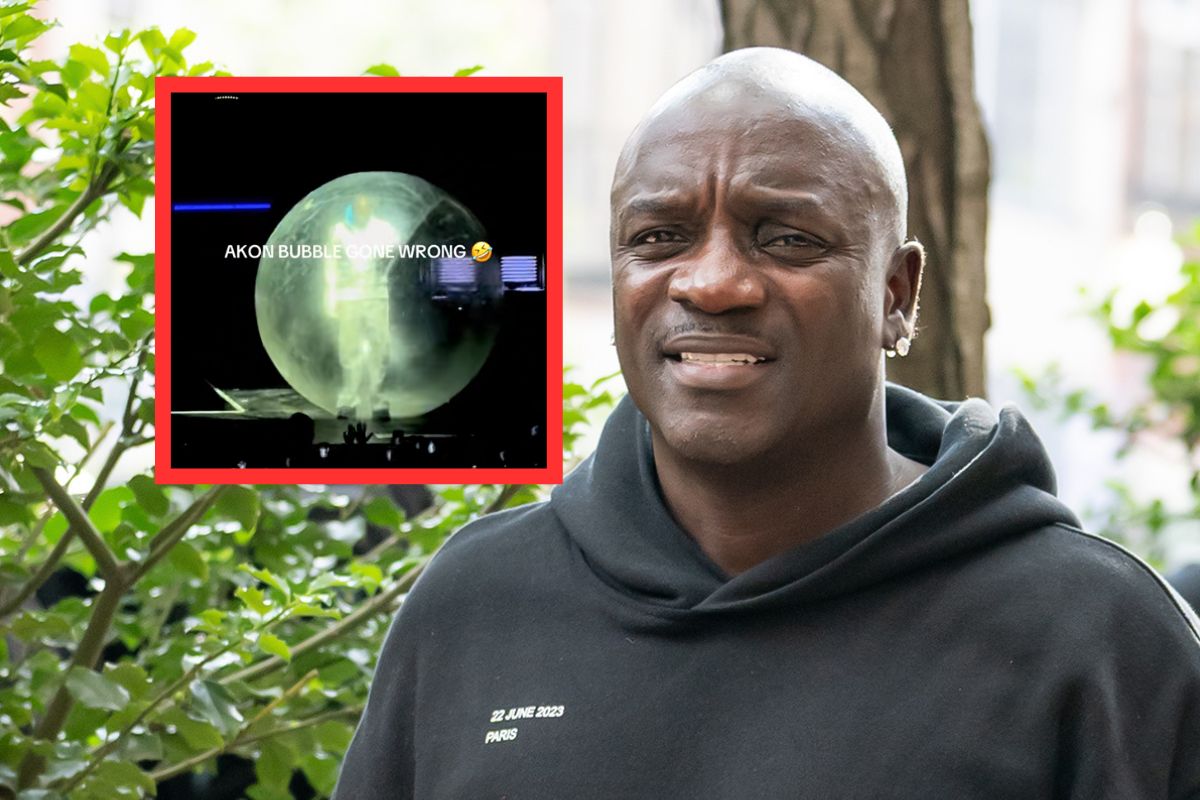 Akon utknął w dmuchanej kuli. Koncert w Newcastle wymknął się spod kontroli