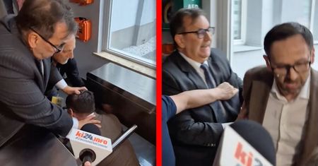 Zaczął pchać Obajtka, doszło do szarpaniny. "Nie jest pan posłem"