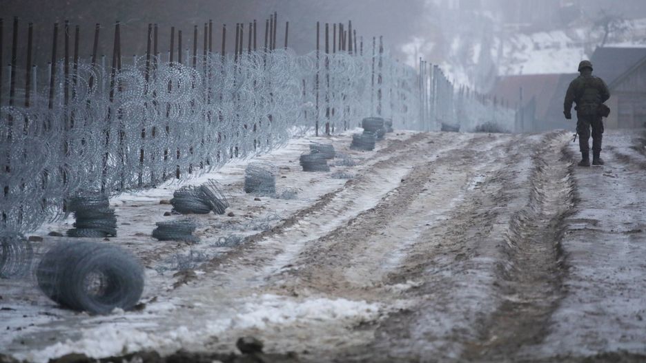 Budowa zapory na granicy polsko-białoruskiej