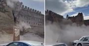 Hiszpania. Wieża zamku w Toledo runęła jak domek z kart. Jest nagranie