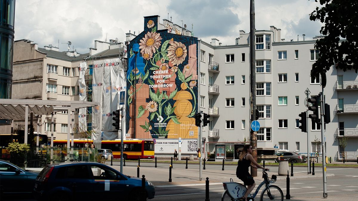Kolorowy mural w Warszawie oczyszcza powietrze z "mocą" 720 drzew 1