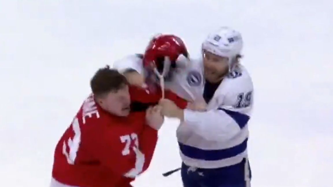 Bójka na meczu hokeja