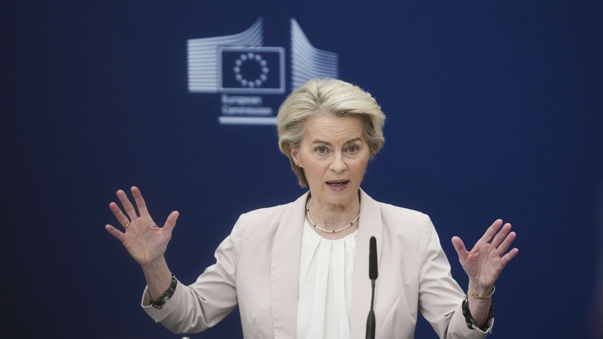 Temporary
European Commission President Ursula von der Leyen speaks during a media conference after a meeting with automobile manufacturers at EU headquarters in Brussels, Monday, March 3, 2025. (AP Photo/Virginia Mayo)
Virginia Mayo