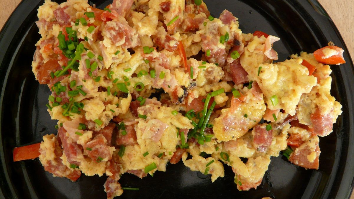 Jajecznica po grecku. 